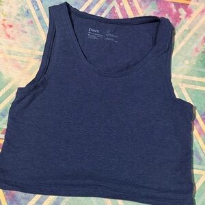 Pact Navy Cropped Tank Top